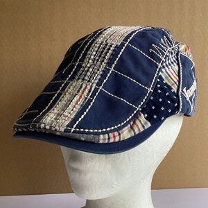 JAMONT Men's Cotton Visor Hat Beret Newsboy cabbie Cap Hat Quilted patchwork